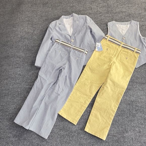 Gymboree Boys Special Occasion Size 7  Four Piece Seersucker Set - Picture 6 of 16